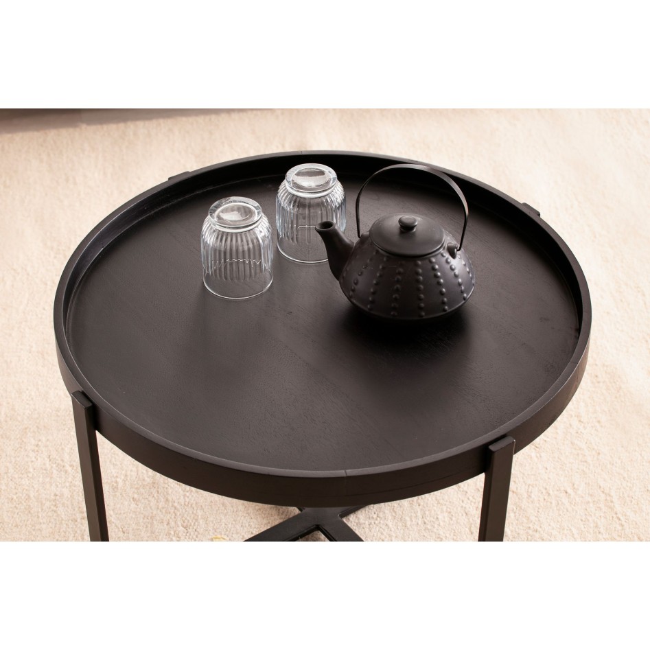 Mesa de Centro Moderna Redonda 60x60x35 cm