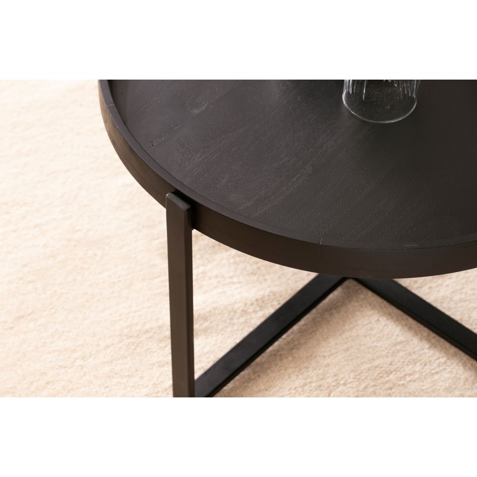 Mesa de Centro Moderna Redonda 60x60x35 cm