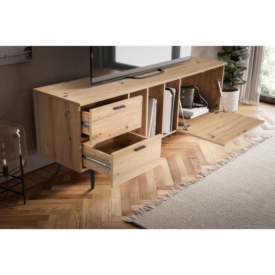 Mueble bajo de roble decorativo 150x55x40 cm