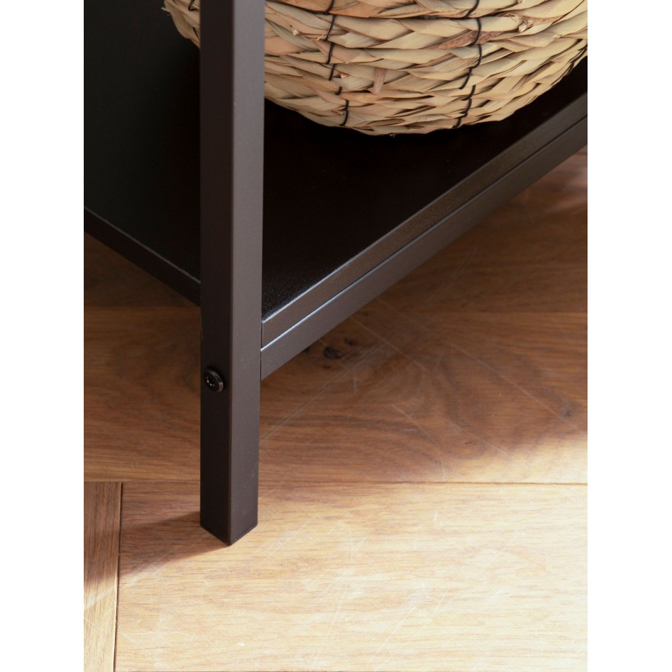 Mesa consola negro con patas de Metal 100x30x75 cm