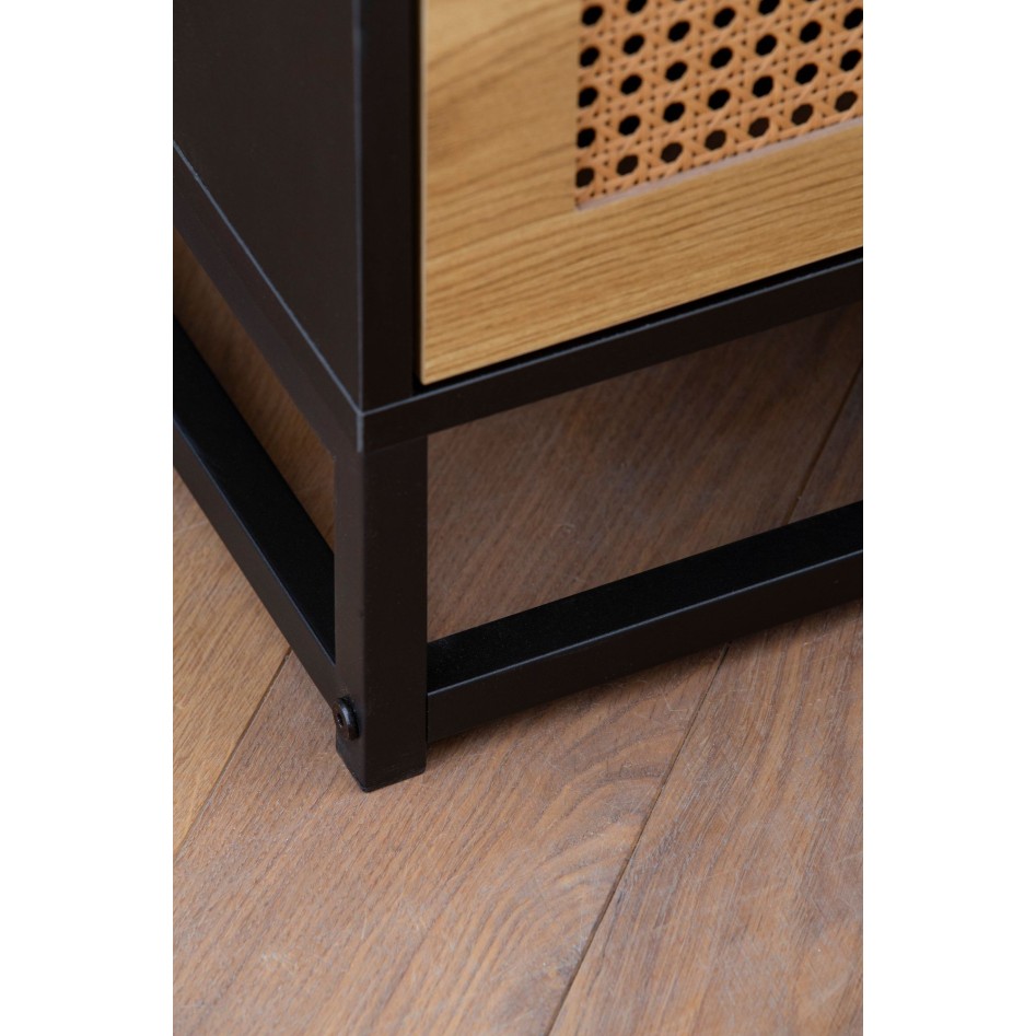 Mesita de Noche Negra 45x45x56 cm 