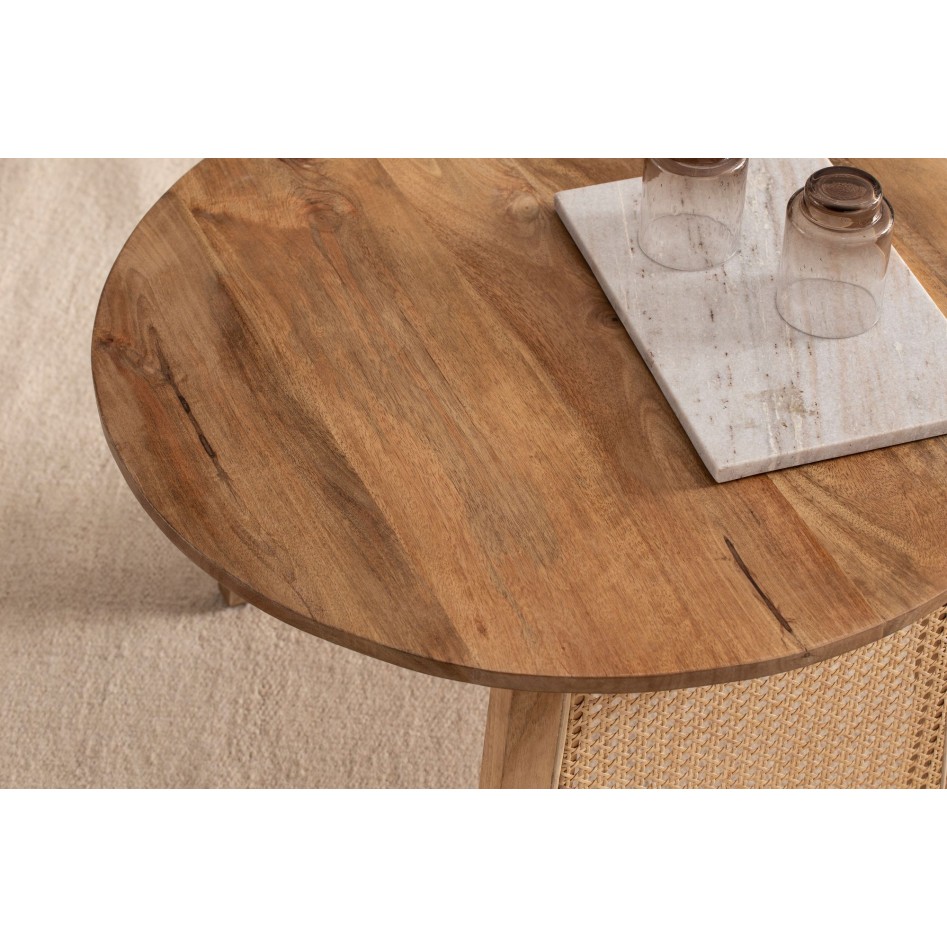 Mesa de Centro Moderna Redonda 65x65x40 cm