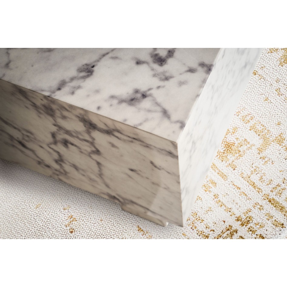 Mesa de Centro 60x60x35 cm Blanco Brillo