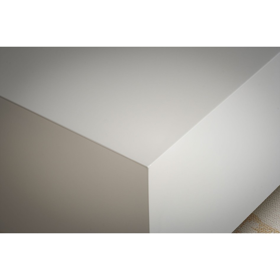 Mesa de Centro 60x60x35 cm Blanco Brillo