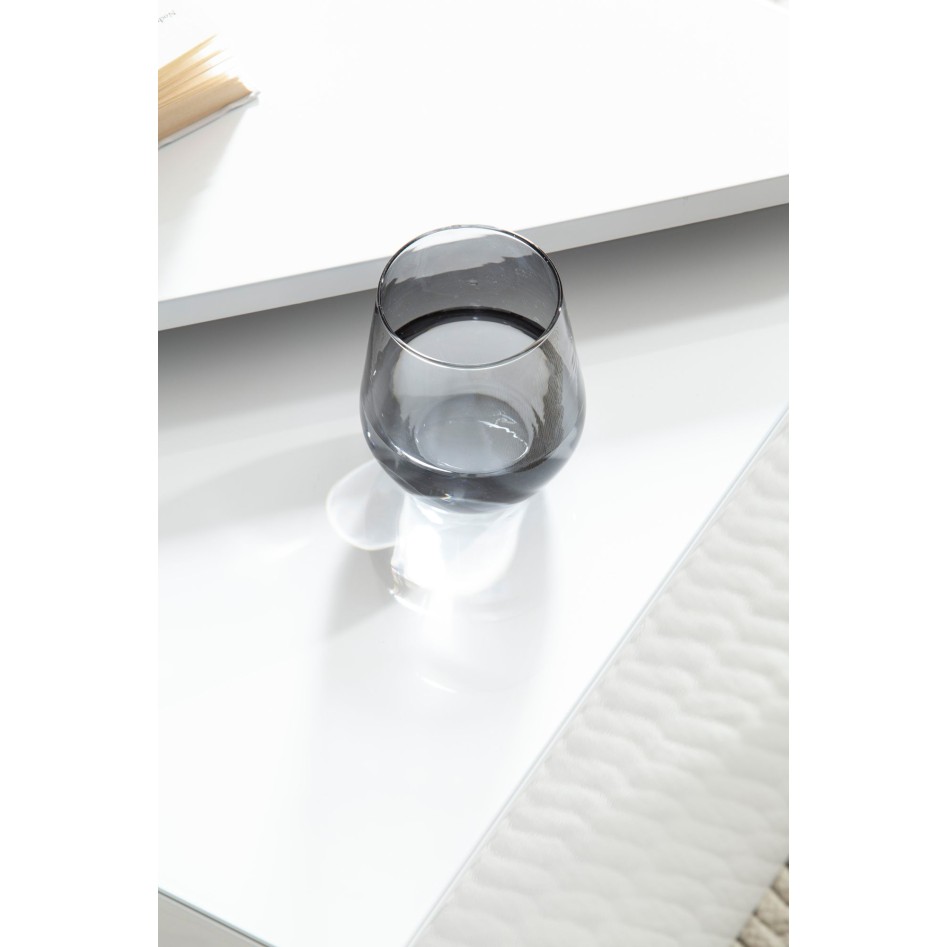 Juego de Mesas Auxiliares de 2 Piezas  Blanca Brillo