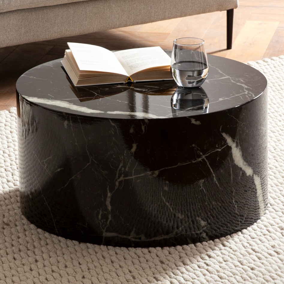 Mesa de Centro 60x60x30 cm Negro Brillo