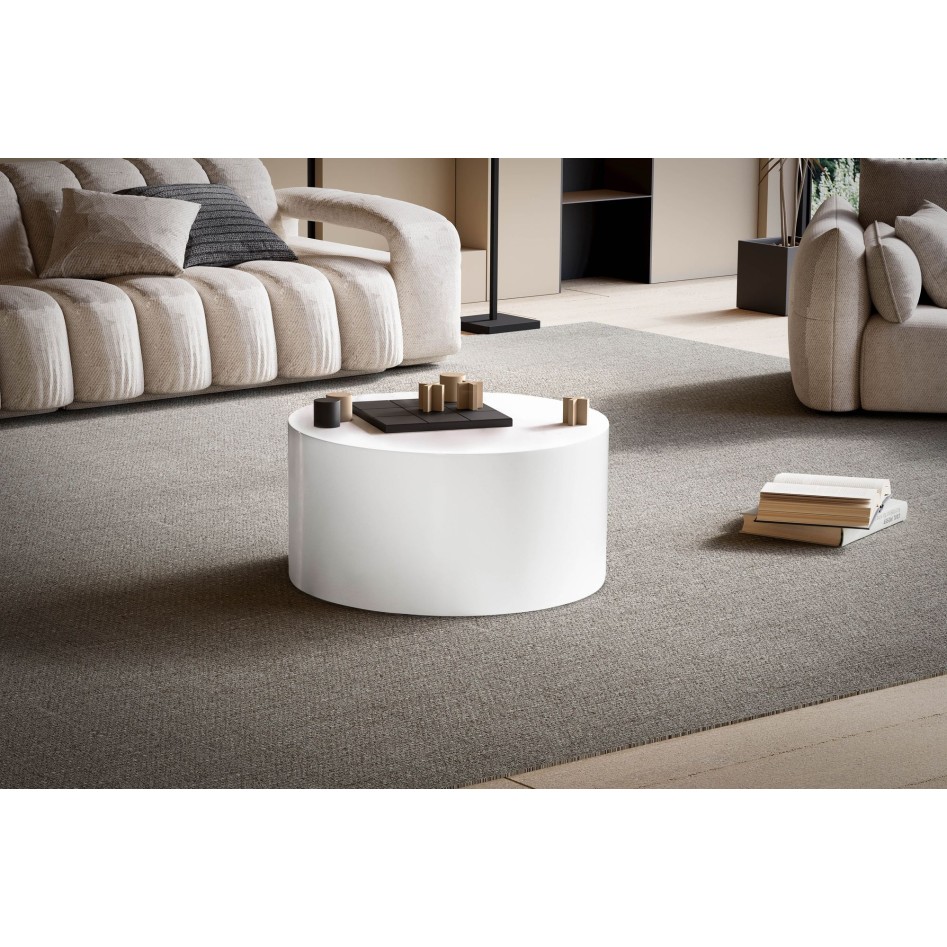 Mesa de Centro 60x60x30 cm Blanco Brillo