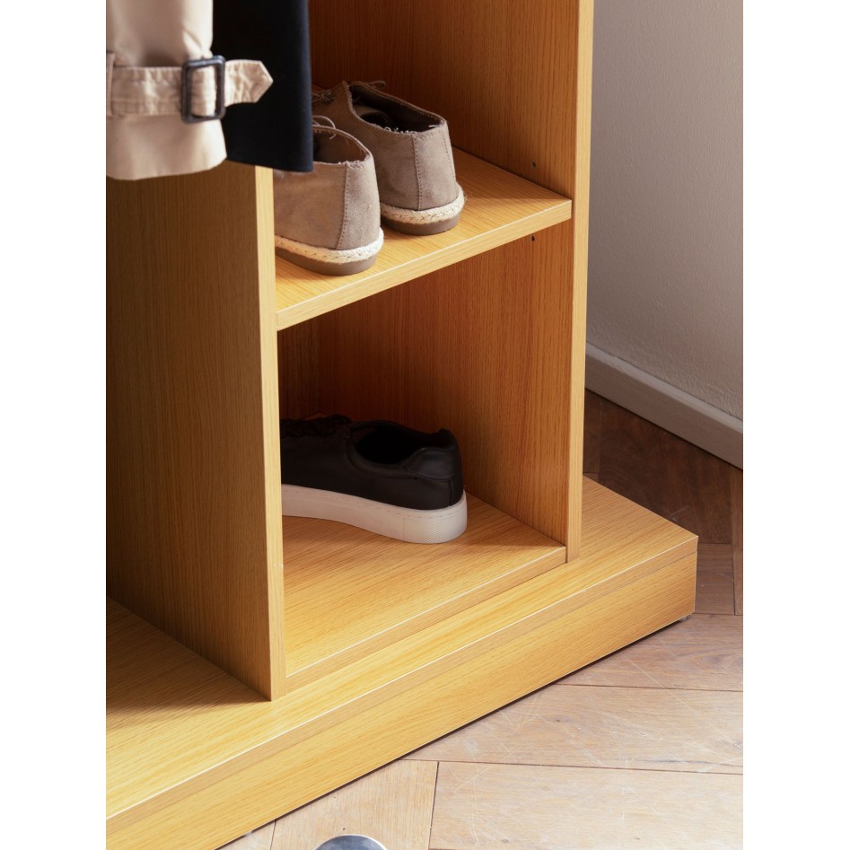 Perchero de roble 145x136x40 cm 