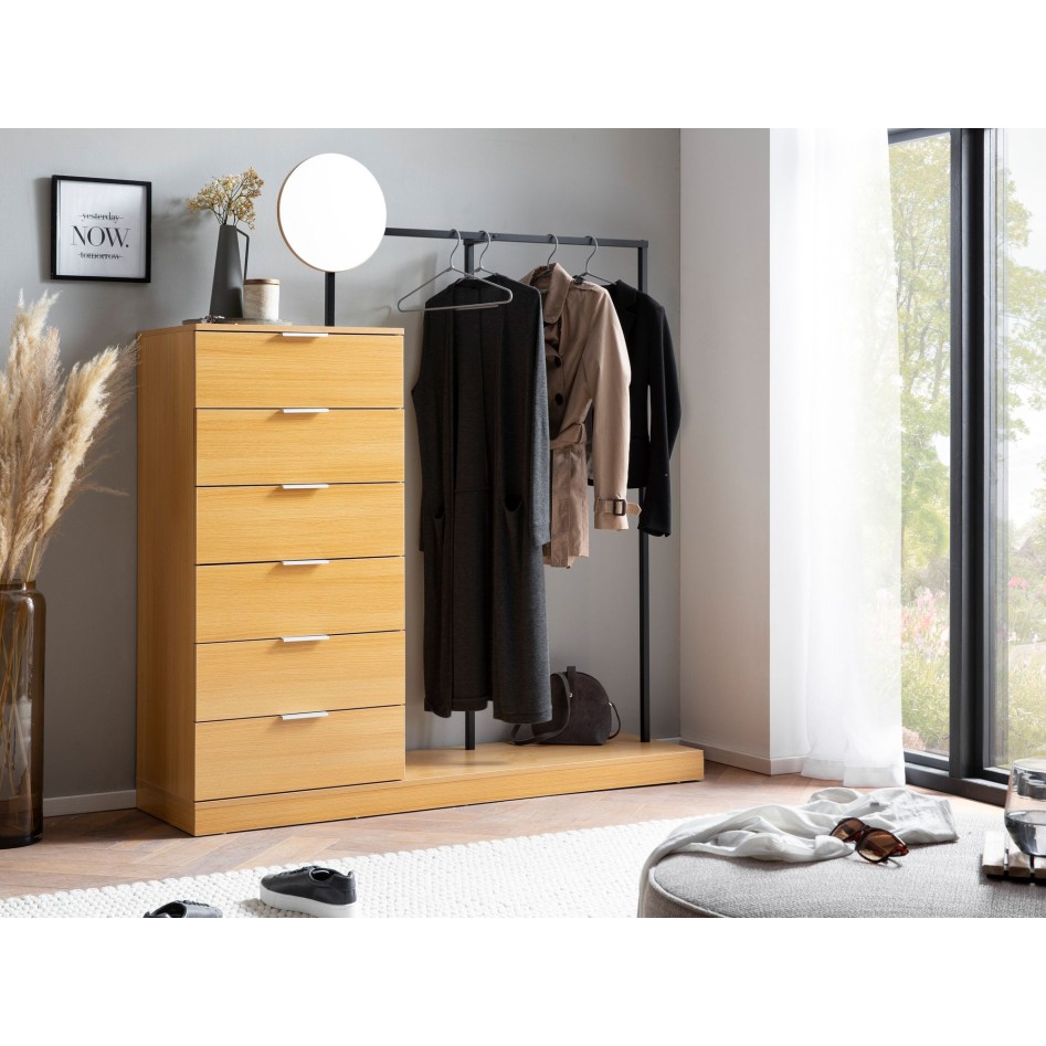 Perchero de roble 145x165x40 cm 