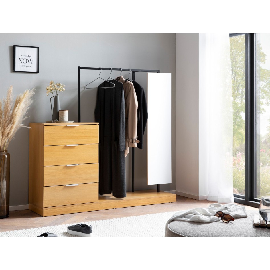 Perchero de roble 145x138x40,5 cm 