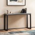 Mesa consola aspecto hormigón / negro 120x40x76 cm 