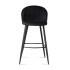 Juego de 2 taburetes de bar, terciopelo negro con respaldo 56 x 102,5 x 52,5 cm