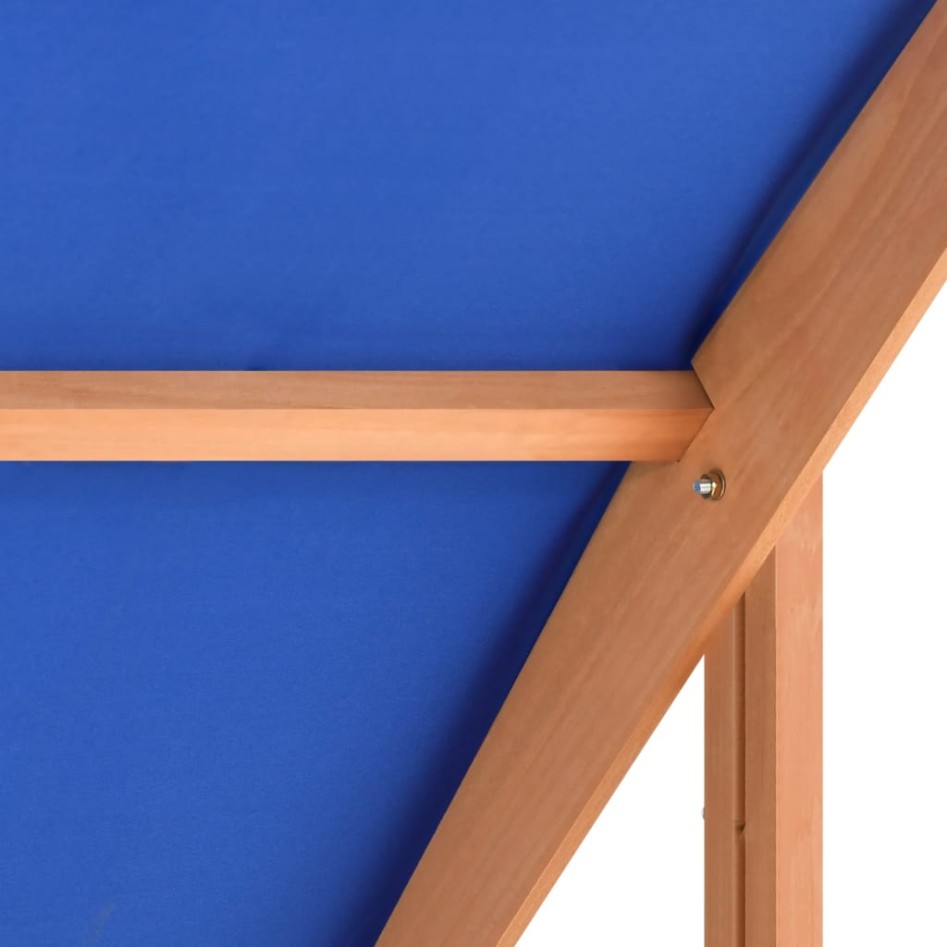 Arenero con techo de madera de abeto 112x112x112