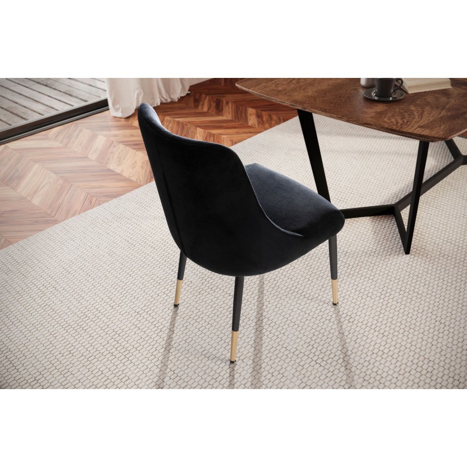 Silla de comedor Negro