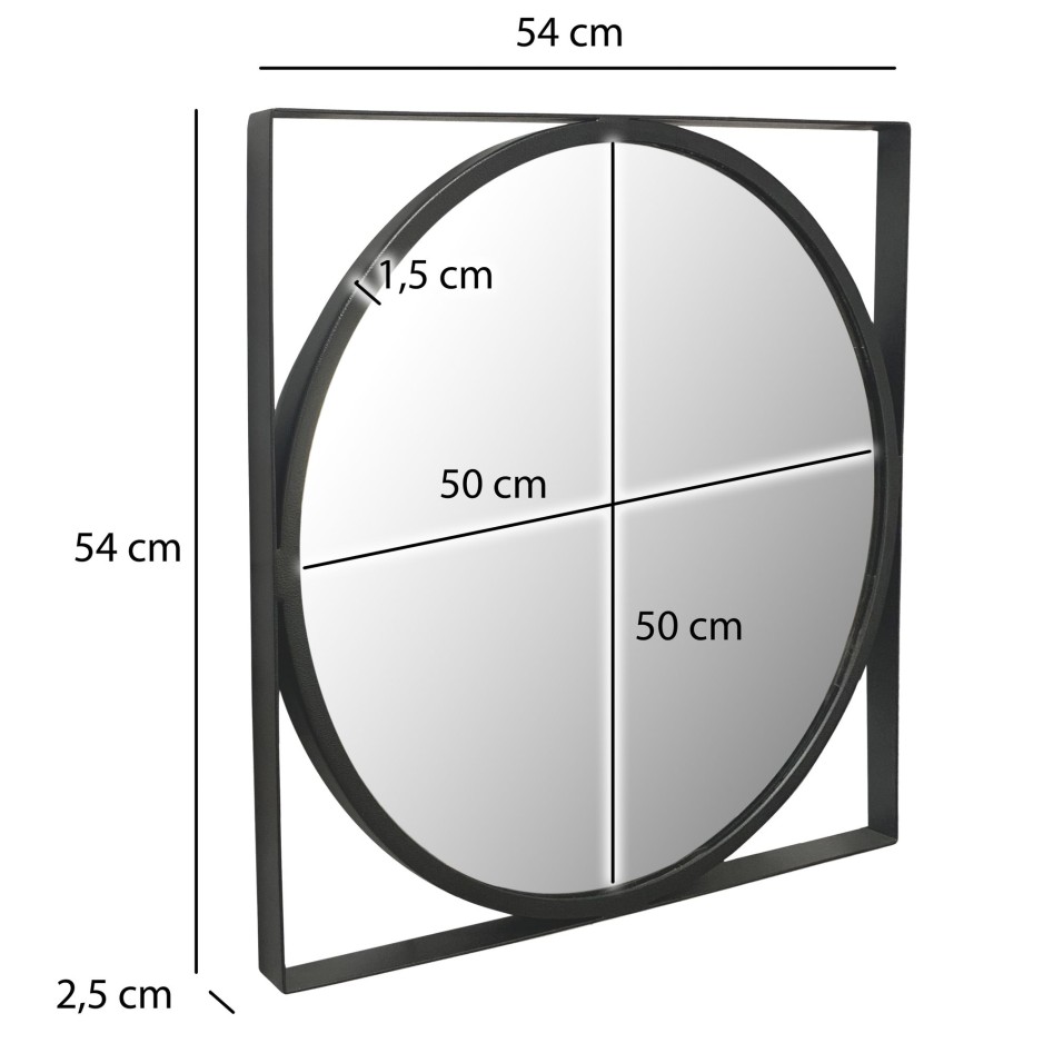 Espejo de pared 54x54 cm