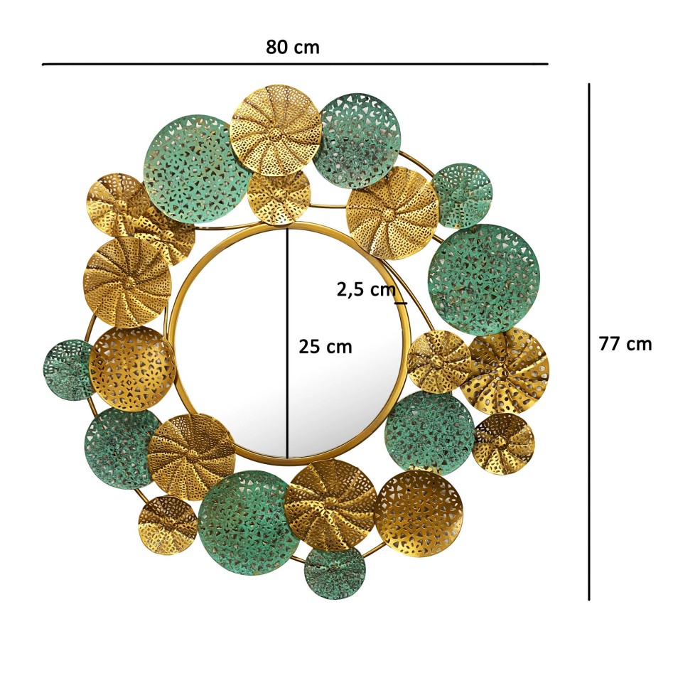 Espejo de pared moderno 80x77 cm