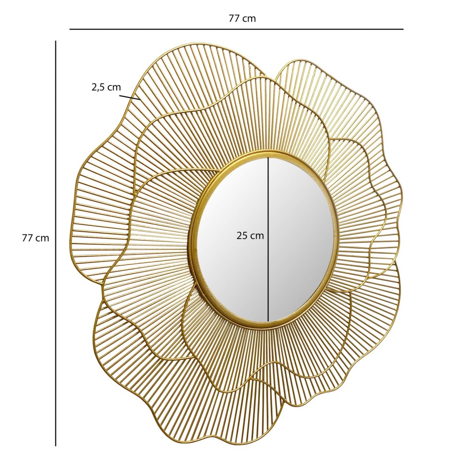 Espejo de pared rosa 77 cm