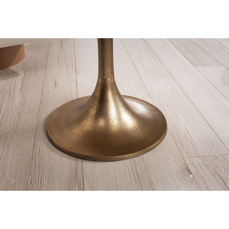 Mesa de centro metal dorado 60x60x46,5 cm 