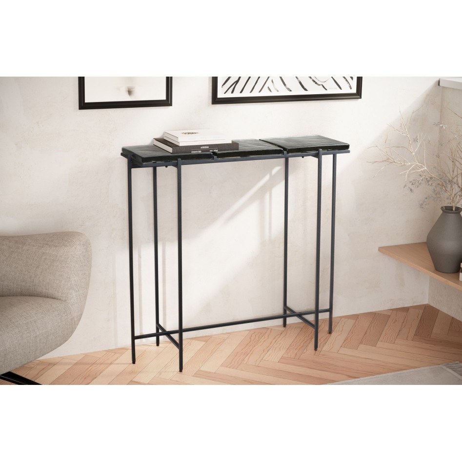 Mesa consola negra 90x29x85 cm 