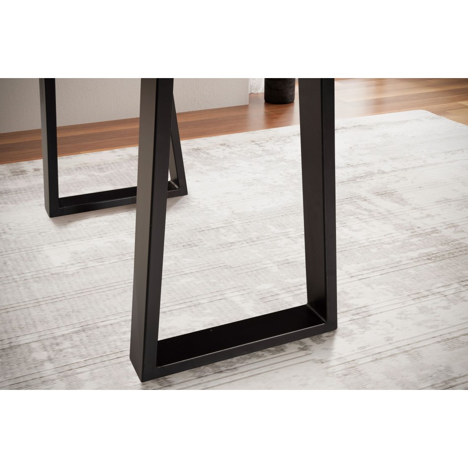 Escritorio de madera maciza de acacia / metal 118x41x76,5 cm 