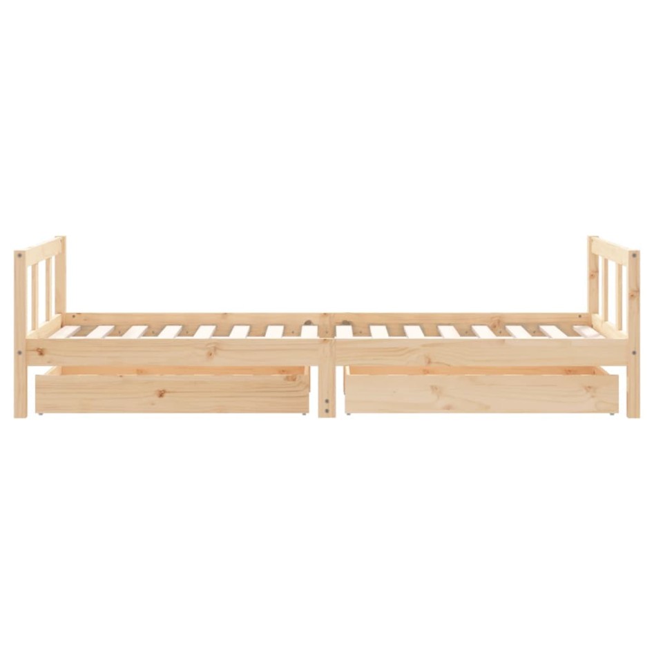 Estructura de cama para niños con cajones madera pino 90x200