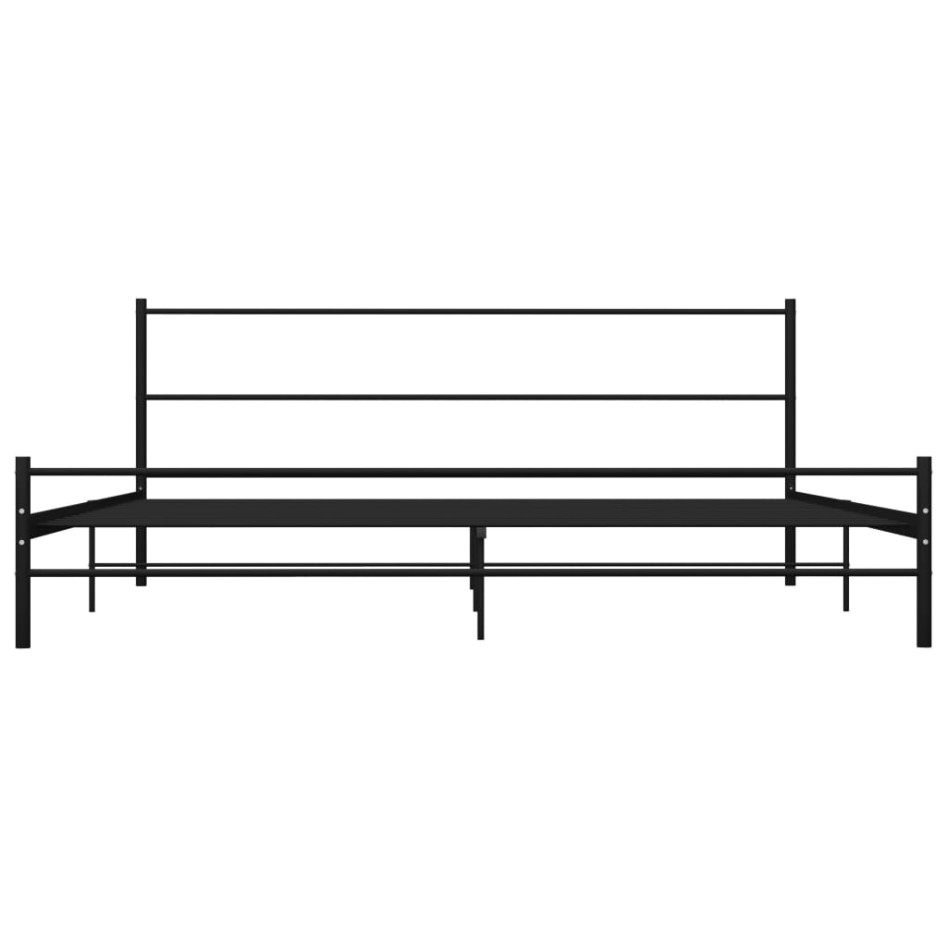 Estructura de cama de metal negro 200x200