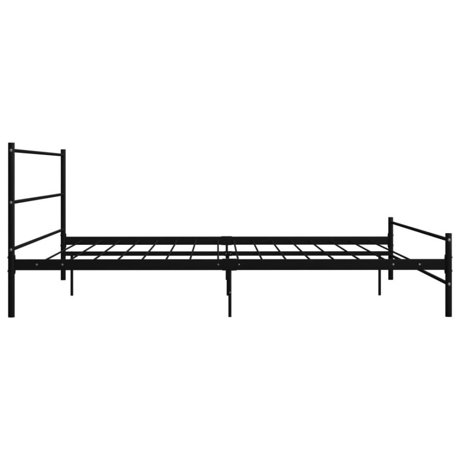 Estructura de cama de metal negro 200x200