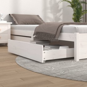 Cajones de cama 2 unidades madera maciza de pino
