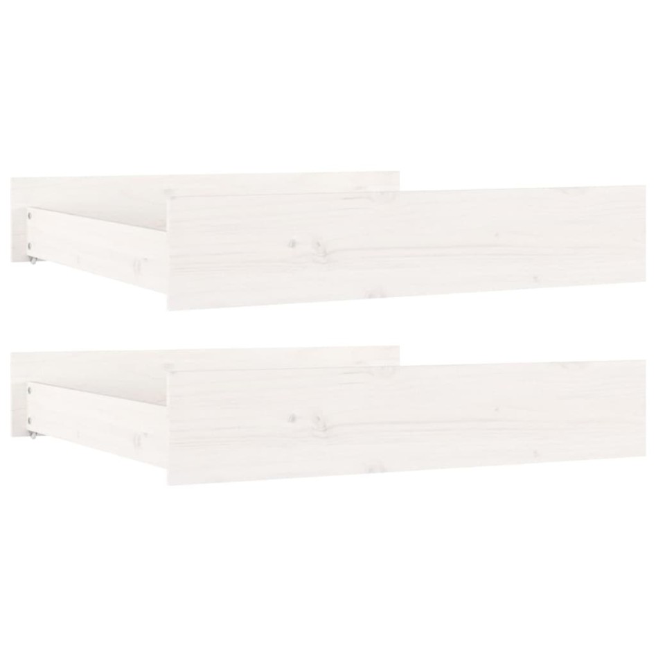 Cajones de cama 2 unidades madera maciza de pino