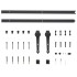 Kit de herrajes para puertas correderas SKIEN acero negro