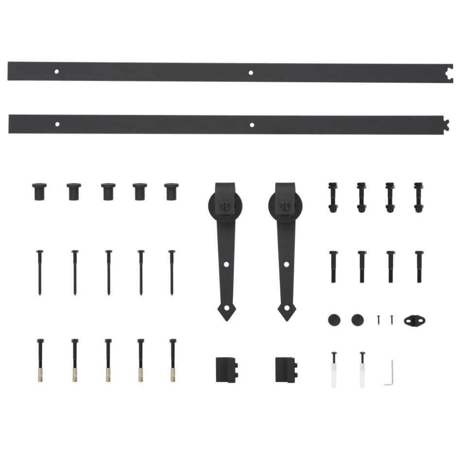 Kit de herrajes para puertas correderas SKIEN acero negro