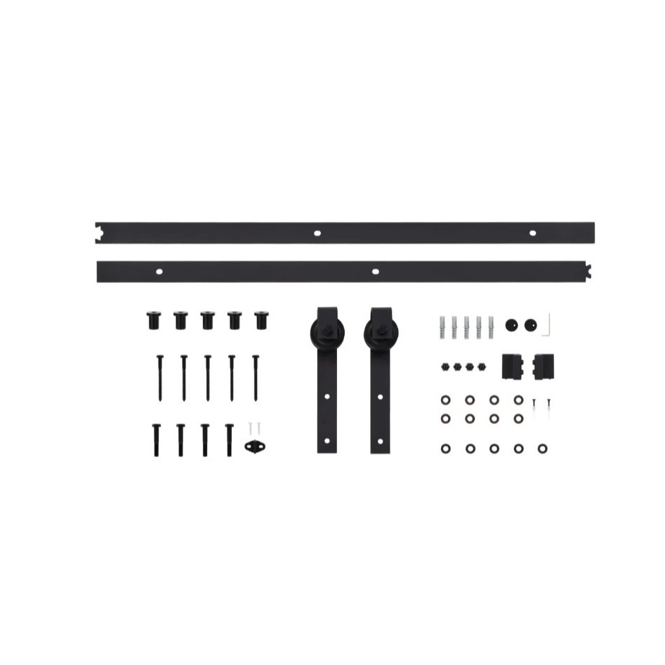 Puerta corredera con herrajes madera maciza de pino 100x210