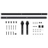 Kit de herrajes para puertas correderas SKIEN acero negro