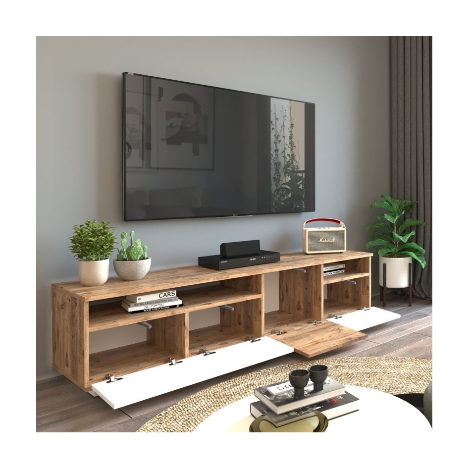 OFERTA - Mueble de tv Kailua Y127, Roble, 180x55x31cm
