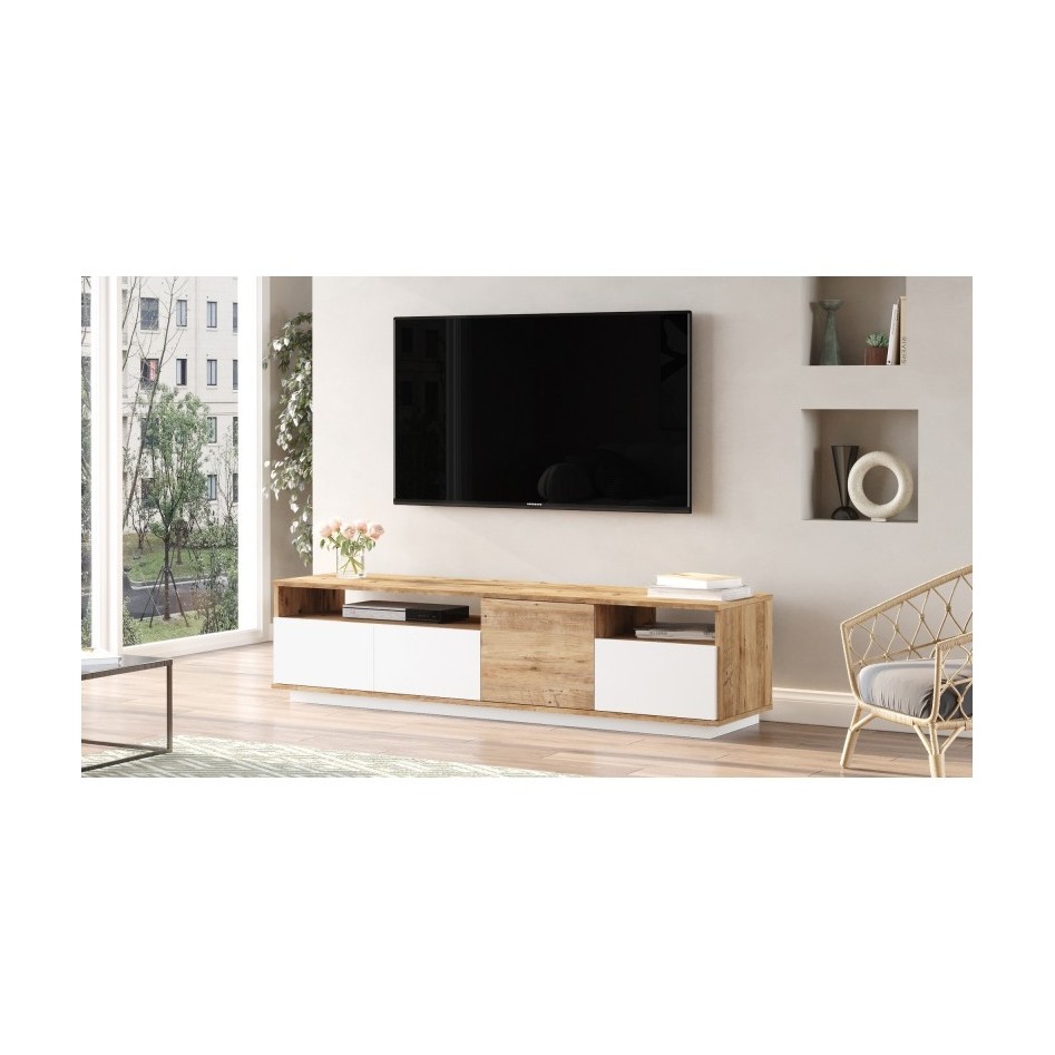 OFERTA - Mueble de tv Kailua Y127, Roble, 180x55x31cm