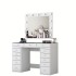 Tocador blanco con espejo LED