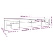 Mueble de TV con luces LED blanco 290x36,5x40 cm
