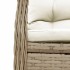 Sillones reclinables de jardín con cojines beige 2 uds ratán