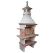 Barbacoa  con chimenea y 2 estantes voladizos, modelo Eiffel