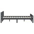 Estructura cama sin colchón madera pino gris oscuro 200x200