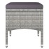 Set de comedor jardín 5 pzas ratán sintético madera acacia