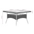 Set de comedor jardín 5 pzas ratán sintético madera acacia
