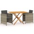 Set de comedor de jardín 3 piezas con cojines