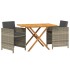 Set de comedor de jardín 3 piezas con cojines