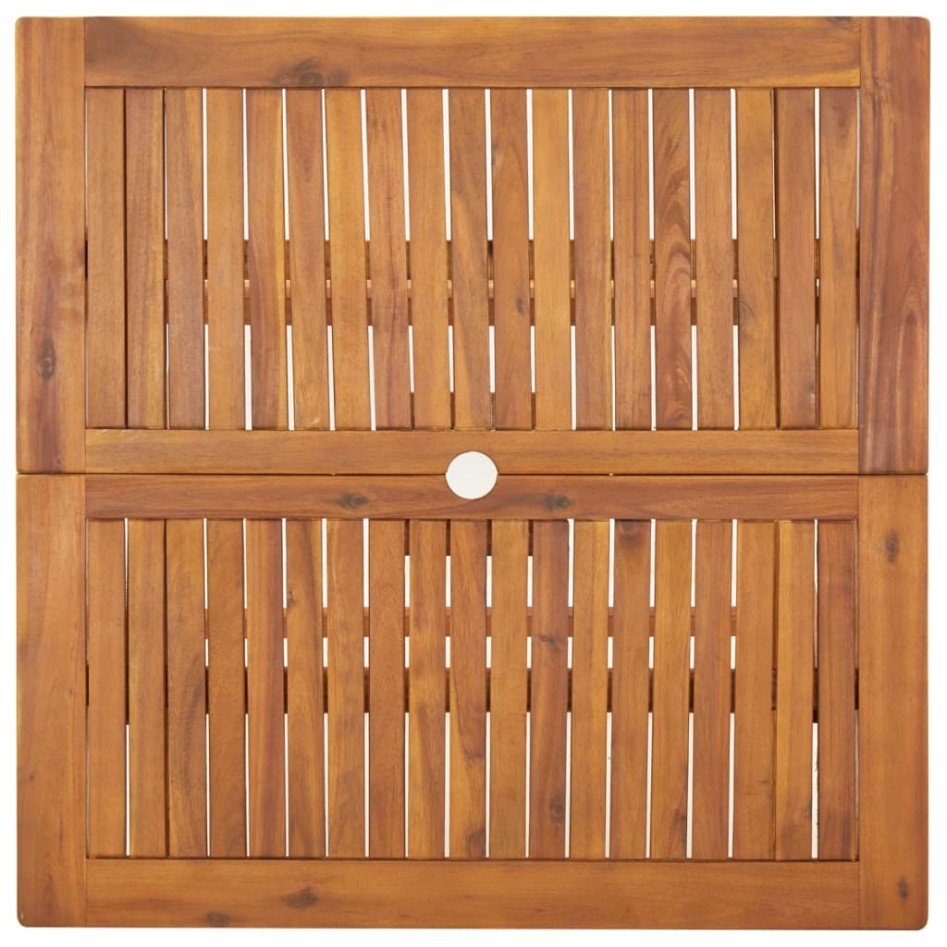 Juego de comedor de jardín 5 piezas madera maciza de