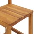 Mesa y taburetes altos de jardín 7 pzas madera maciza