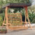 Banco columpio con toldo madera maciza abeto con acabado