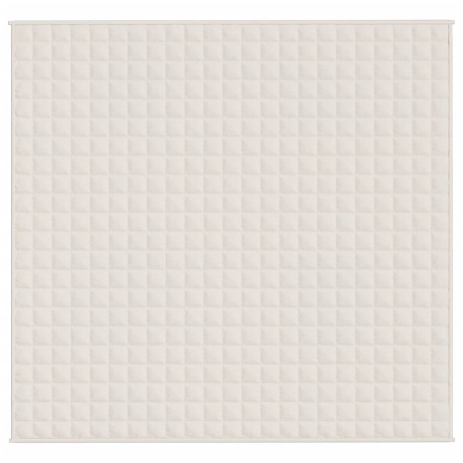 Manta con peso tela color crema claro 220x240 cm 11