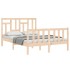 Estructura de cama sin colchón madera maciza de pino 140x190