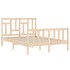 Estructura de cama sin colchón madera maciza de pino 140x190